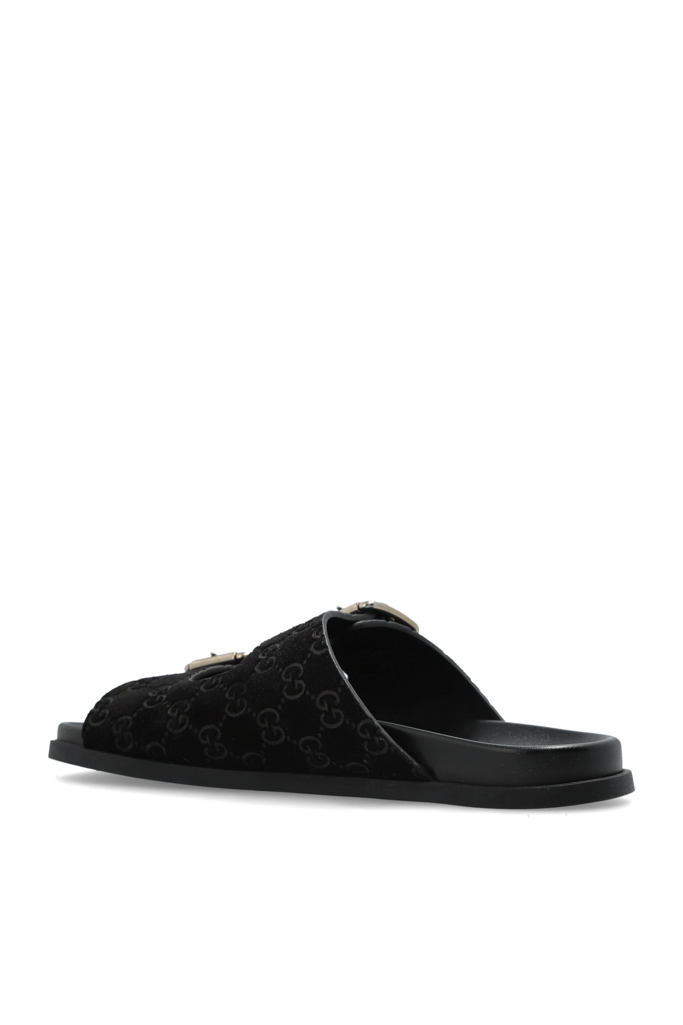 サンダル GUCCI Black Suede Slippers Gucci Suede Slippers Gucci